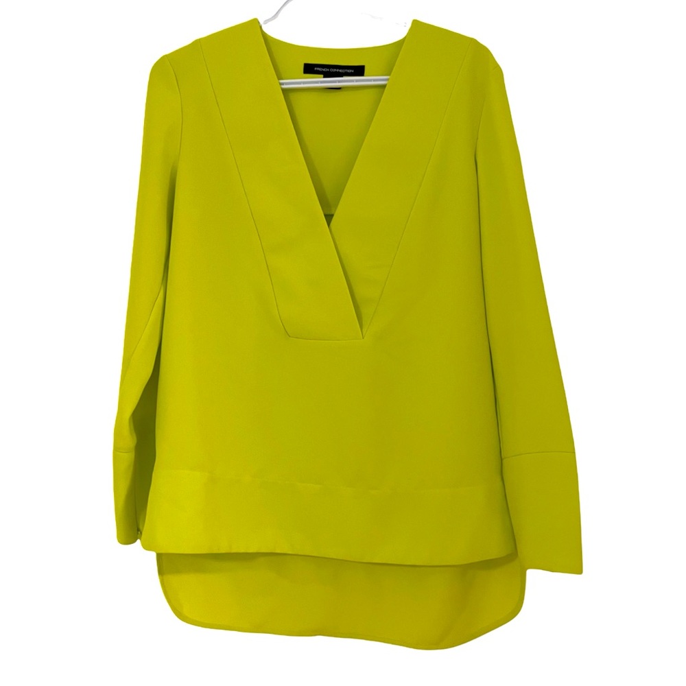 Bright neon oversized deep v-neck tunic